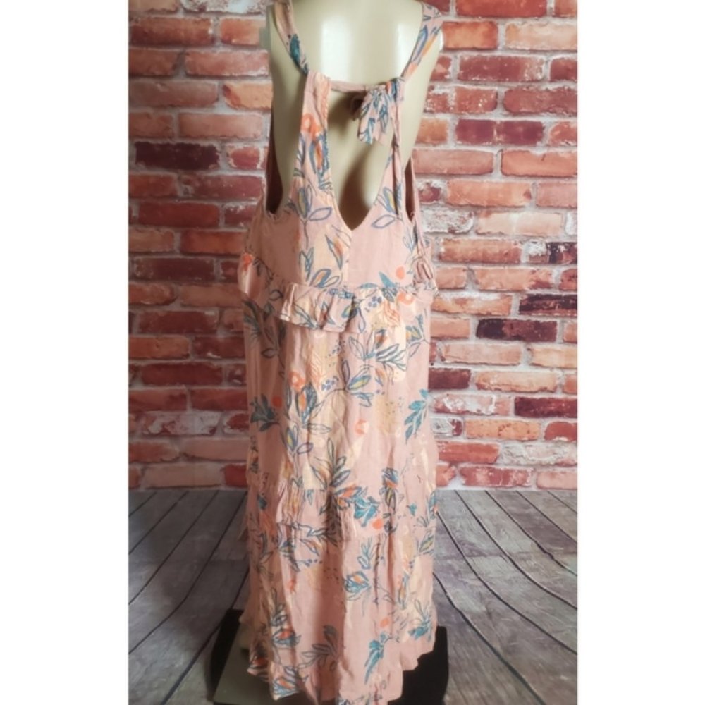 Free People Pink Tiered Boho Maxi Dress S/M NWT - Picture 5 of 7